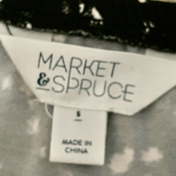 Market & Spruce Black & White Printed Maternity Maxi Dress – Size Small - Picture 2 of 3